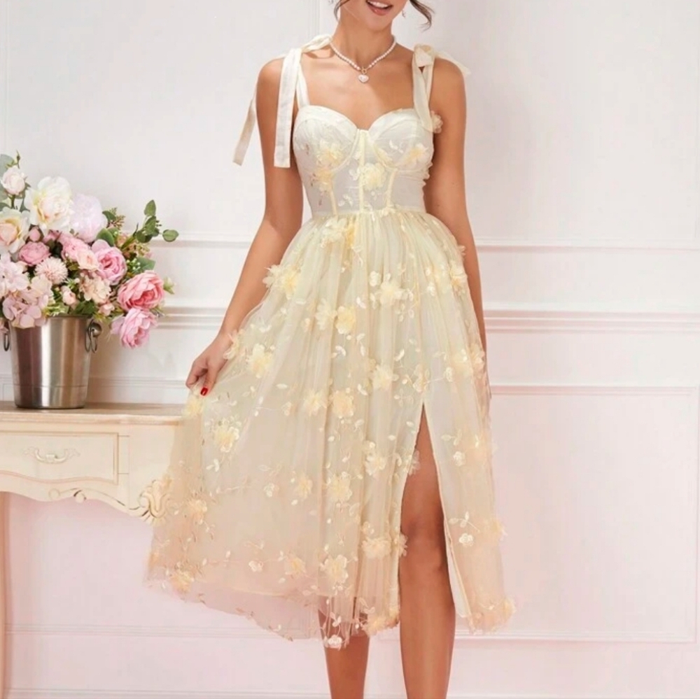 Flower Embroidery Dress